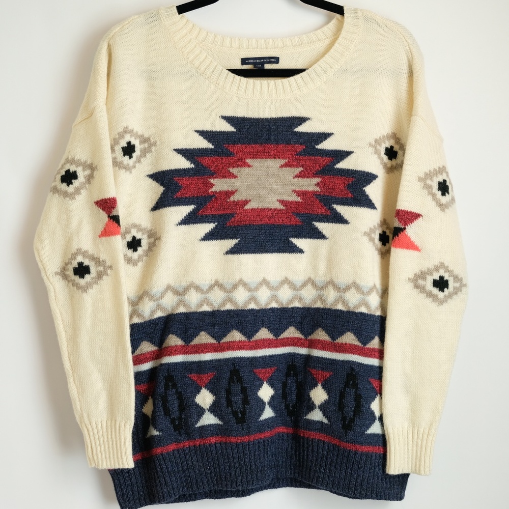 American Eagle Outfitters Aztec Women's Sweater L